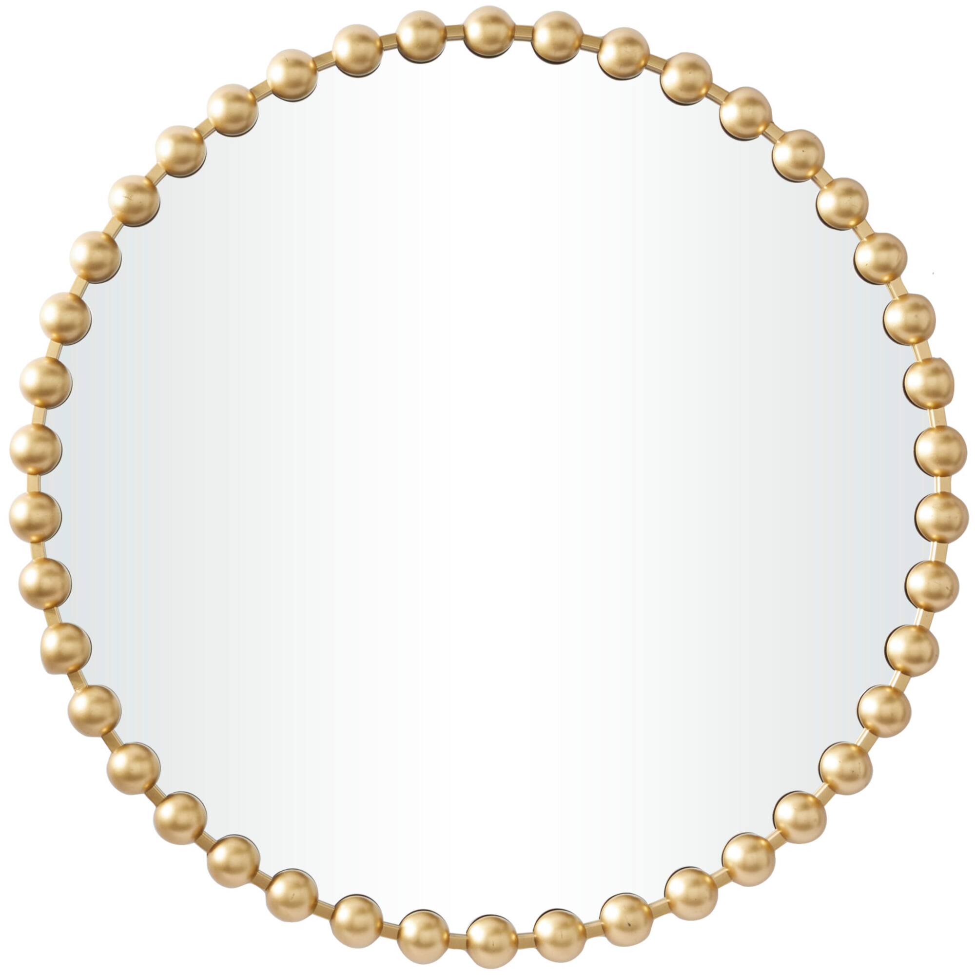 CosmoLiving by Cosmopolitan Gold Metal Orb Framed Wall Mirror 36" x 2" x 36"